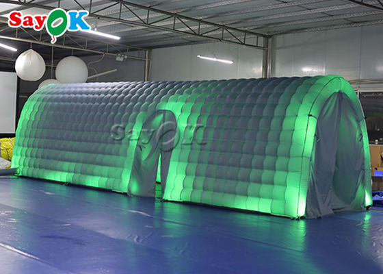 Tenda Inflatable Custom Kain Oxford Party Putih Tenda Terowongan Inflatable Dengan Led